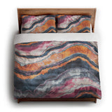Helga Blue & Purple king - cotton - White Backing