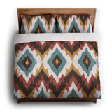 Dyani Sky & Umber king - cotton - White Backing