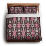 Topanga Burgandy & Pink king - cotton - White Backing