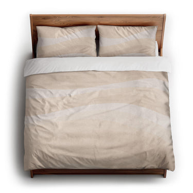 Sinuous Ivory Monochrome king - cotton - White Backing