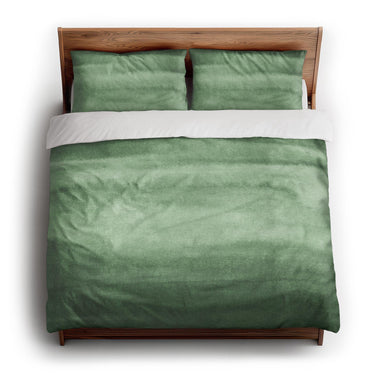 Jacinda Watercolor Green Ombre king - cotton - White Backing