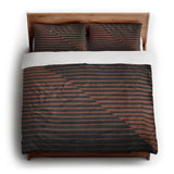 Euclid Black & Rust king - cotton - White Backing