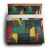 Djuna Black Multicolor king - cotton - White Backing