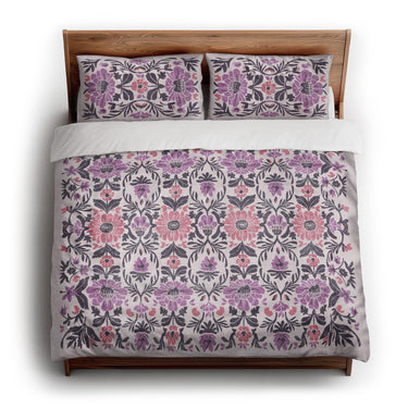 Corriana Pink & Purple king - cotton - White Backing