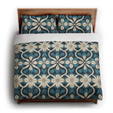 Mattheo Blue & Ivory king - cotton - White Backing