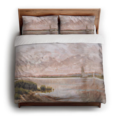 Calm Shores king - cotton - White Backing