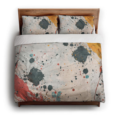 Colin Paint Splatter Multicolor king - cotton - White Backing