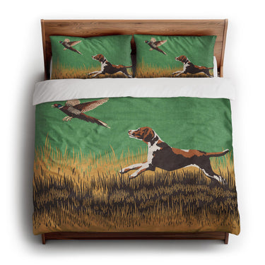 That Dog'll Hunt Green king - cotton - White Backing