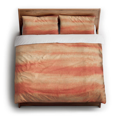 Ophelia Watercolor Peach Balayage king - cotton - White Backing