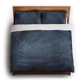 Andromeda Watercolor Navy king - cotton - White Backing