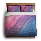 Cirrus Blue & Magenta king - cotton - White Backing