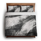 Emil Charcoal Grey king - cotton - White Backing