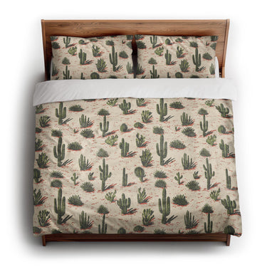 Desert Cacti king - cotton - White Backing