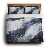 Emil Navy Blue king - cotton - White Backing