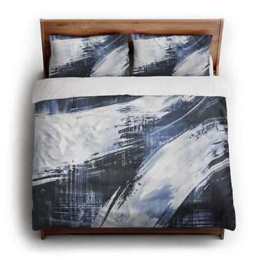 Emil Navy Blue king - cotton - White Backing