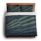 Prisma Blue & Green king - cotton - White Backing