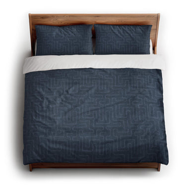 Terra Blue king - cotton - White Backing