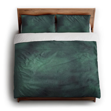 Andromeda Watercolor Teal king - cotton - White Backing
