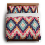 Dyani Magenta & Cyan king - cotton - White Backing