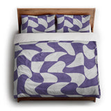 Twyla Checkered Periwinkle king - cotton - White Backing