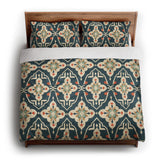 Merrin Blue & Ivory king - cotton - White Backing