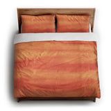 Ophelia Watercolor Fire Orange Balayage king - cotton - White Backing
