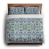 Corriana Blue & Green king - cotton - White Backing