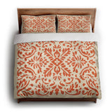 Floranna Ivory & Orange king - cotton - White Backing