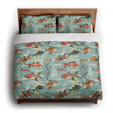 Fish Tank king - cotton - White Backing