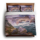 Shoshone Falls of the Great Idaho Snake River by Thomas Moran king - cotton - White Backing