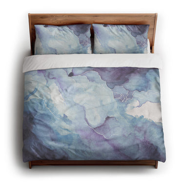 Zephyr Watercolor Amethyst king - cotton - White Backing