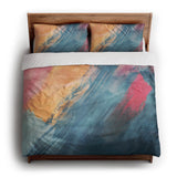 Eloise Blue & Pink king - cotton - White Backing