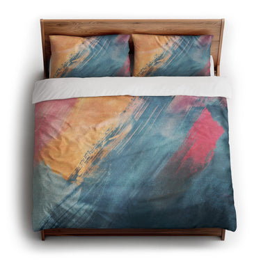 Eloise Blue & Pink king - cotton - White Backing