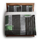 Gordian Dark Green king - cotton - White Backing