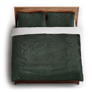 Keanu Watercolor Dark Green Ombre king - cotton - White Backing