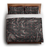 Acid Burn Greige & Infrared king - cotton - White Backing