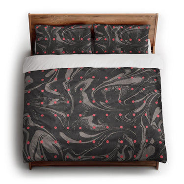 Acid Burn Greige & Infrared king - cotton - White Backing