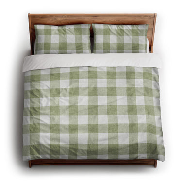 Buffalo Plaid Light Sage king - cotton - White Backing