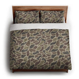 Duck Camo Brown king - cotton - White Backing