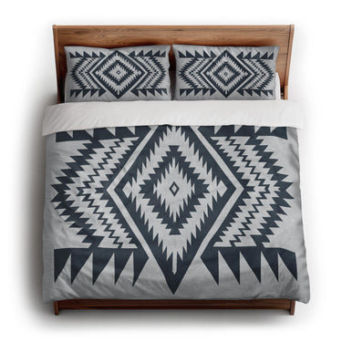 Reyno Navy & Stone king - cotton - White Backing
