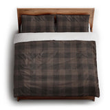 Buffalo Plaid Hickory Brown king - cotton - White Backing