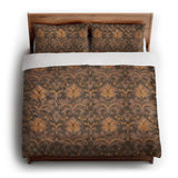 Agnes Umber Brown king - cotton - White Backing