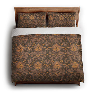 Agnes Umber Brown king - cotton - White Backing