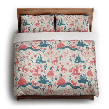 Pink Princess Fairytale king - cotton - White Backing