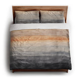 Ruidoso Navy & Burnt Orange king - cotton - White Backing