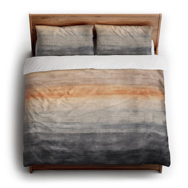 Ruidoso Navy & Burnt Orange king - cotton - White Backing