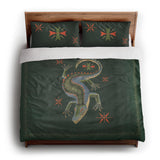 Hungry Alligator Green king - cotton - White Backing