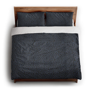 Kiva Slate Blue king - cotton - White Backing