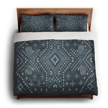 Durand Navy Blue king - cotton - White Backing
