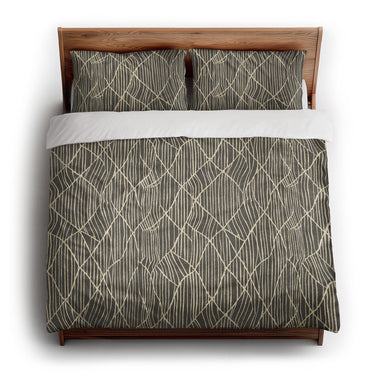 Paxton Black Taupe king - cotton - White Backing